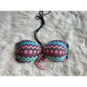Venus Size D2 38B/40A Multi Color Aztec Print Bra Bikini Halter Top